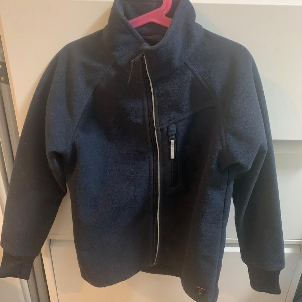 Polarn O. Pyret Boys Navy Fleece Zip Jacket - Size 8-9